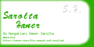 sarolta haner business card